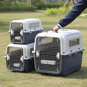 Cage de <span class=keywords><strong>transport</strong></span> pour animaux de compagnie en plastique rigide rectangulaire modèle 450 avec fenêtre en fer pour bagages à main pour chat/<span class=keywords><strong>chien</strong></span> - Product Image 4