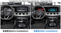 Autoradio Android avec écran numérique double pour Mercedes Benz Classe E 2016-2020, lecteur multimédia stéréo automobile DSP