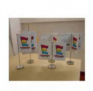 Decoración de Oficina, Bandera de Escritorio, Asta de Bandera Plateada, Soporte de Bandera de Mesa, Porta Banderas de Mesa - Product Image 4