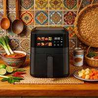 Appareils de cuisine à commande numérique personnalisés, friteuse à air domestique, faible bruit, protection de sécurité, multifonctionnelle, électrique