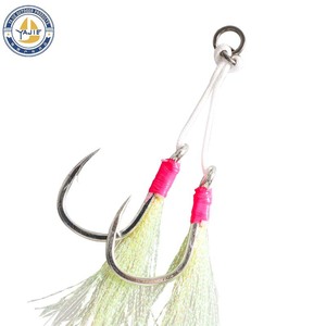Anzuelo Luminoso para Pesca Jigging 8062 5X Doble Anzuelo para Pesca en Barco en Agua Salada, Anzuelo de Placa de Hierro Super Resistente - Product Image 3
