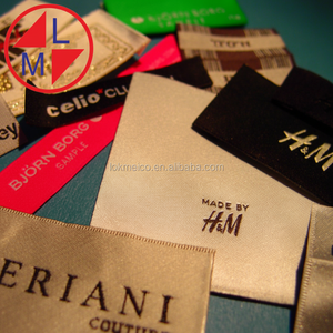 Etiqueta Tejida Personalizada de Alta Calidad con Corte Ultrasónico, Tamaño Personalizado, Lavable, Ecológica, 100% Poliéster/Algodón - Product Image 1