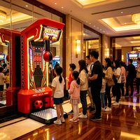 Machine de boxe et de kick arcade à monnayeur, double fonction, jeu électronique, garantie 1 an, en anglais, usage commercial