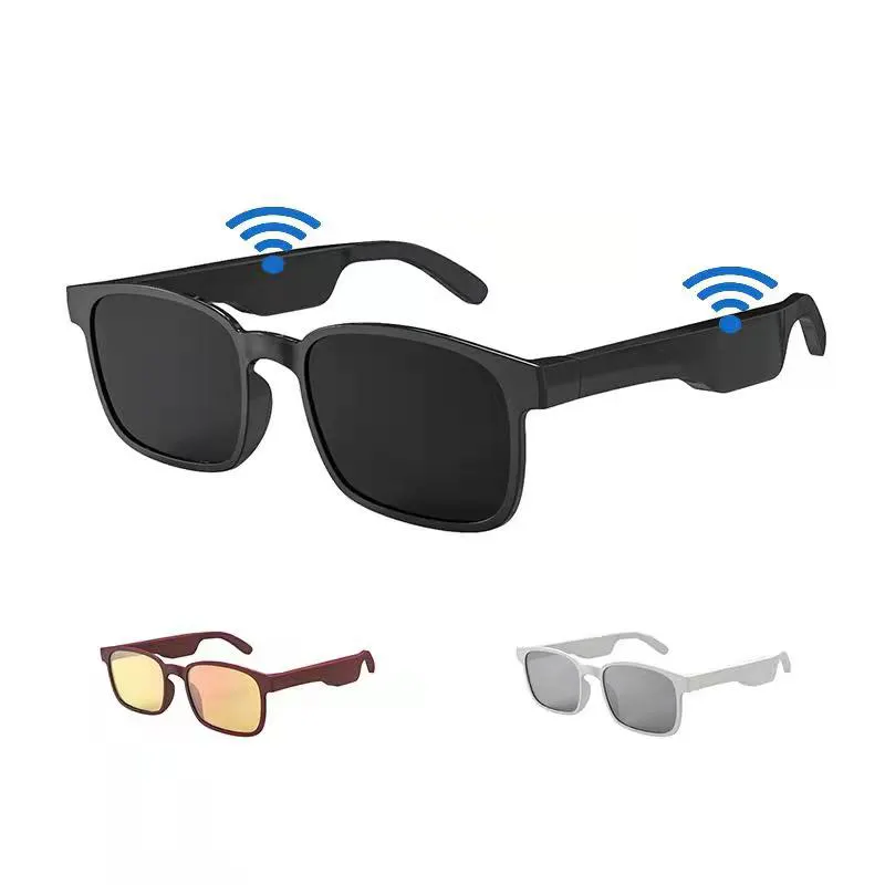Boxunワイヤレスヘッドセットカスタムロゴ偏光オーディオスマートデザイナー男性女性運転Bluetoothサングラスメガネ2022