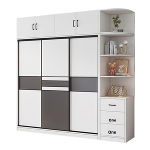 <span class=keywords><strong>Armario</strong></span> de Madera Maciza Dongma, Estilo Nórdico, Plegable, Resistente a la Humedad y al Moho, para Apartamentos Pequeños, Dormitorio, Puerta Corredera, Diseño Simple - Product Image 1