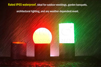 Projecteur LED d'extérieur étanche 6x15W RGBWA UV 6-en-1 sur batterie avec contrôle Wi-Fi et DMX sans fil pour exposition et bar