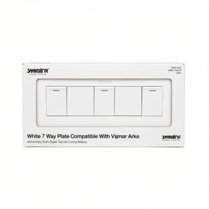 Plaque blanche 7 voies compatible avec Vimar Arke - Product Image 2