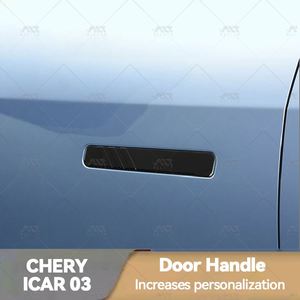 สติกเกอร์มือจับ4ชิ้นสีดำมันวาวสำหรับอุปกรณ์เสริมของเฌอรี่ icar 03 - Product Image 4