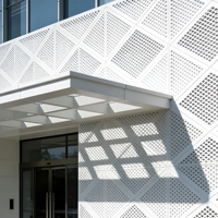 Panneau décoratif en aluminium découpé au laser pour façade extérieure moderne, parfait pour le revêtement des maisons, des écoles et des hôpitaux