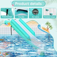 Toboggan aquatique gonflable en PVC pour bateaux, maison et école, accessoire de fête estivale pour piscine extérieure ou lac, avec pompe à air pour adultes