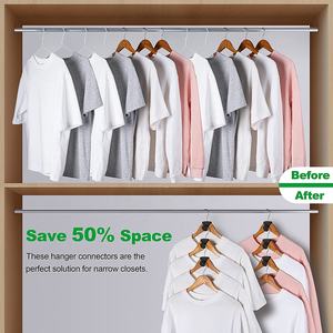 18 Pieces Wardrobe Closet Space Saving <strong>Clothes</strong> <strong>Hanger</strong> Extender <strong>Connector</strong> Attachment Organizer <strong>Hooks</strong> - Product Image 5