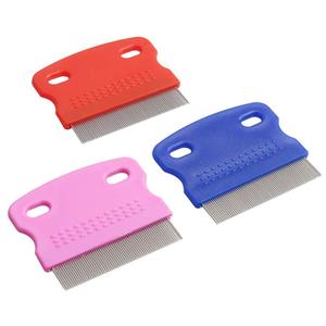 Pettine per la pulizia degli occhi e la rimozione di pulci per animali domestici (cani e gatti) e per la pulizia della testa umana, con logo personalizzato e disponibile in vari colori - Product Image 1