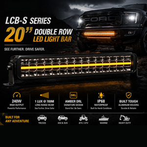 Barre lumineuse <span class=keywords><strong>LED</strong></span> double rangée NSSC LCB-S 20/40 pouces avec double DRL (ambre et blanc) |   24V haute performance pour camions Scania <span class=keywords><strong>Volvo</strong></span> DAF - Product Image 6