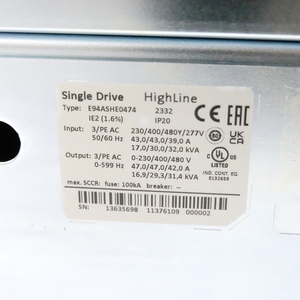 Brand New Lenze E94ASHE0474 Servo Drive 9400 Highline 11kW 320-440VAC Automation Plastic - Product Image 1
