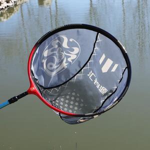 Épuisette de pêche circulaire en alliage d'aluminium de 40 cm, tête en maille anti-saut, séchage rapide, anti-accrocs, toile de rechange, équipement de pêche - Product Image 5