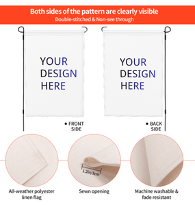Bandera de Jardín Personalizada de Poliéster y Lino, 12×18 Pulgadas, Decoración para Exteriores - Product Image 4