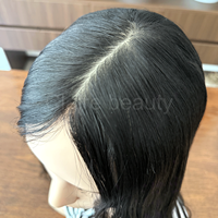 Perruque de haute qualité en cheveux humains européens, base en soie, perruque juive, couleurs mélangées, perruque casher