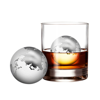 Glacier Rocks Viski, pierres à whisky réutilisables, glaçon en acier inoxydable à motif de terre pour bourbon, vin, gin, cognac, bar à domicile