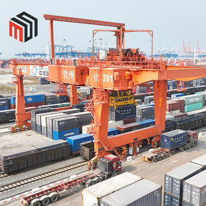 Di động rtg rmg khối đúc sẵn xử lý giàn cần cẩu giá đóng tàu <span class=keywords><strong>container</strong></span> cao su tyred giàn cần cẩu 20 25 50 100 tấn - Product Image 2