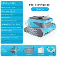 Robot pembersih kolam renang nirkabel, alat pembersih & Aksesori kolam renang Premium cerdas
