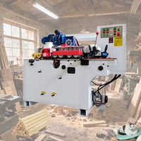 Machine automatique de fabrication de bâtons et de tiges en bois ronds, pour manches de balai, de serpillière et de pelle, machine à arrondir les tiges en bois 500-1000 pièces/h