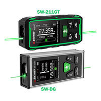 Télémètre laser vert double SNDWAY DR/DG 60m 120m avec rotation automatique de l'écran et outil de mesure d'angle numérique magnétique