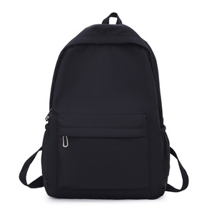 Solid Color Simple Design College Student School Travel Bag Burden Reduction Casual Large-Capacity Nylon <strong>Backpack</strong> - Product Image 3