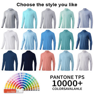 Vêtements de pêche pour hommes à manches longues sur mesure en gros, anti-UV, performance UPF 50, chemises de pêche vierges, sweats à capuche de pêche grande taille - Product Image 3