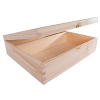 Boîte de rangement en bois pour bouteilles de vin et souvenirs, avec couvercle et compartiments, en bois brut non fini pour l'artisanat