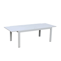 Table de jardin d'extérieur en aluminium, extensible, pour hôtel, terrasse, offre spéciale,