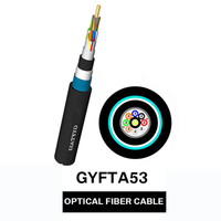 Cable de fibra óptica G652d de modo único de fábrica de 20 años, Cable de comunicación de tubo suelto trenzado Gyta GYTS GYTA