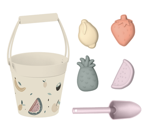 Set Giocattoli Estivi da Spiaggia e Sabbia per Bambini, Secchiello e Paletta in Silicone per Giochi all'Aperto - Product Image 1