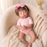 BAkwbwBY Poupée Reborn 18 Pouces Corps Souple Nouveau-Né Bébé Réaliste pour Filles Cadeau Chambre Bébé Jouet Vente en Gros