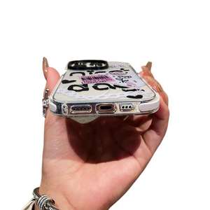 Étui graffiti transparent bicolore le plus vendu transfrontalier pour iphone15Manchon de protection - Product Image 5
