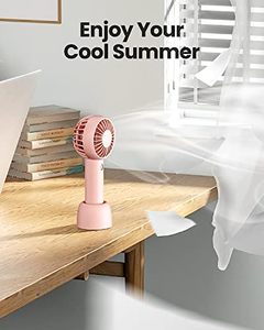 Portable Handheld Fan USB Rechargeable Battery Operated <b>Desk</b> Personal Fan Standing 3 Speeds Strong Wind Mini Car Use CE/FCC - Product Image 2
