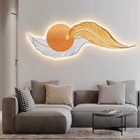 Peintures murales en porcelaine cristalline écologiques Swan Feathers pour le salon et la chambre à coucher, décoration suspendue