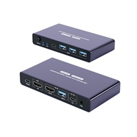 Commutateur KVM 2 entrées 1 sortie pour ordinateur portable, partage d'écran d'ordinateur avec connexion au moniteur