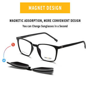 Gafas de Sol Magnéticas Greyjack 4 en 1, Montura TR90, Polarizadas UV400, Unisex, Lentes Cuadradas Tipo 3, Ligeras - Product Image 5