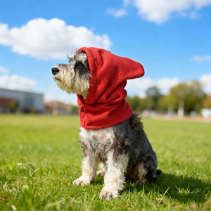 Großhandel Winter Warme Fleece-Pullover-Mütze für Katzen und Hunde Einfarbige Lässige Niedliche Haustiermütze - Product Image 1