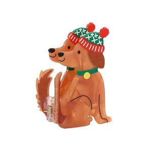 กิ๊บติดผมอะคริลิคน่ารักสำหรับเป็นของขวัญคริสต์มาสสำหรับผู้หญิงและเด็กผู้หญิง แฟชั่นเก๋ไก๋ ประดับระยิบระยับรูปกระดิ่ง ซานตาคลอส และต้นคริสต์มาส อุปกรณ์ตกแต่งผม - Product Image 5