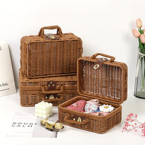 New Design Iron Frame Rattan Woven <strong>Storage</strong> Bin <strong>Home</strong> <strong>Storage</strong> <strong>Organization</strong> for Cabinet Drawers Sundries <strong>Storage</strong> - Product Image 2