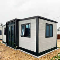 Maison modulaire personnalisée agrandie préfabriquée pliante mobile convient à la résidence familiale ou à la location d'hôtel.