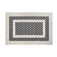 Amerikanischer Retro-Teppich Wohnzimmer Sofa-Teppich Wasserdichter Polypropylen-Teppich im Mittelalterlichen Stil für Flur und Garderobe