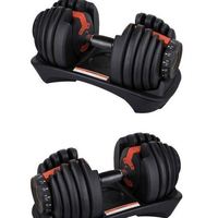 Ensemble d'haltères réglables avec plaques de poids 40 kg 24 kg, construction en fer durable, certifié CE, étanche, pour exercices des bras, multi-gym, fitness