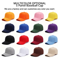 Casquettes de baseball unisexes à 5 panneaux bicolores sportives en coton de haute qualité avec logo brodé 3D personnalisé