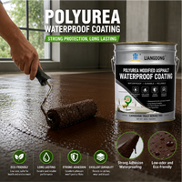 Revêtement d'étanchéité en polyurée auto-nivelante modifiée à base d'asphalte, couleurs mates, pour intérieur, durable, antidérapant, décoratif