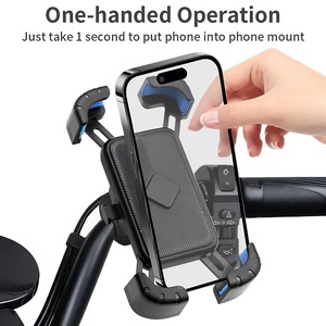 Support de téléphone pour vélo, fixation sur guidon, déverrouillage à une touche, pour la conduite, en plastique - Product Image 3