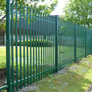 公园用优质钢栅栏镀锌绿色栅栏栅栏
