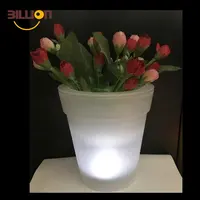 Оптовая Продажа Солнечные цветочные горшки светодиодное освещение вазы пластиковые кашпо