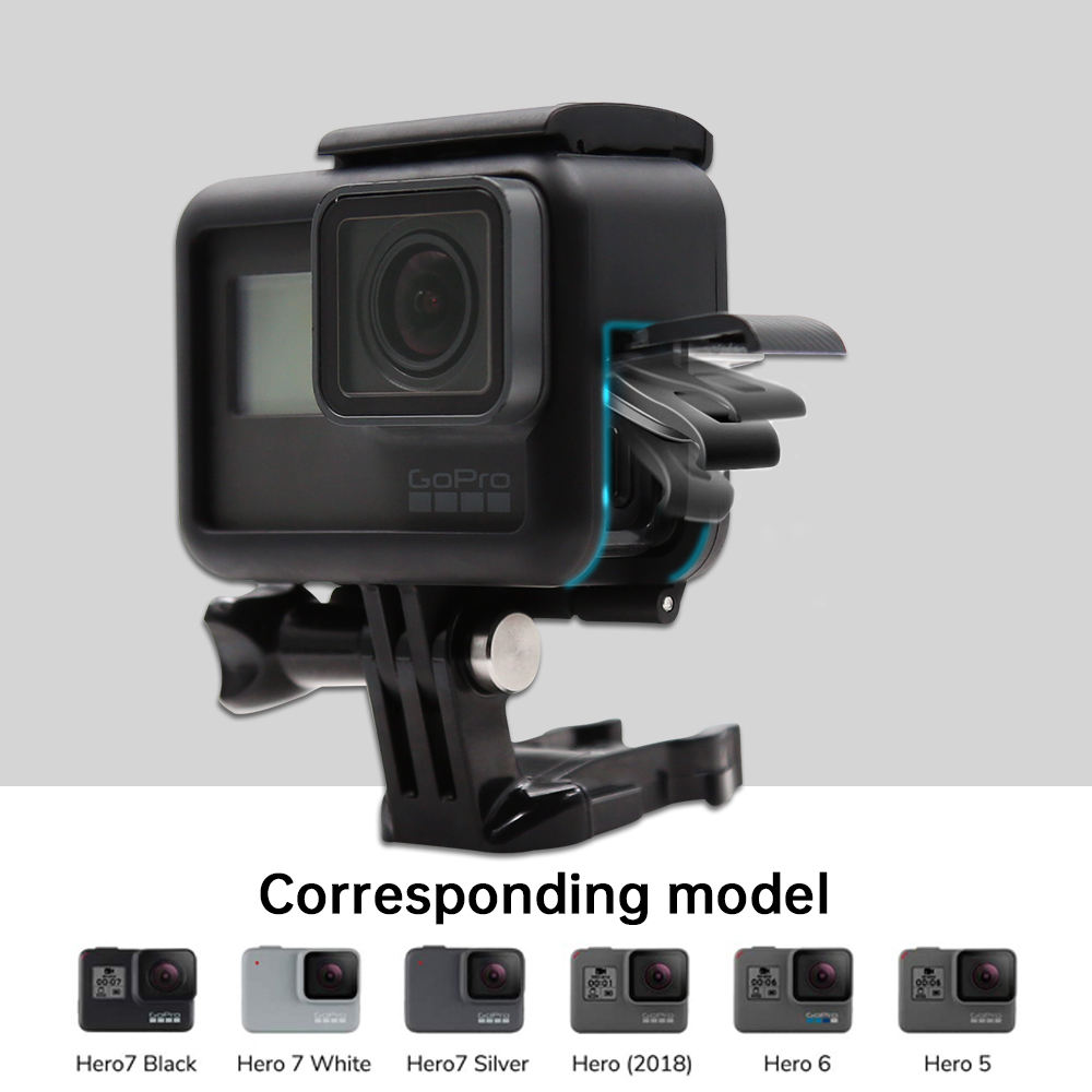 Hongdak Protective Border Frame Camcorder Housing Case for Gopro Hero Go Pro 5 6 7 Black Action Camera Accessories
